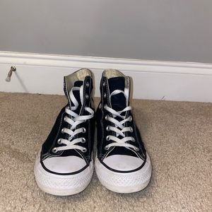 Black high top converse
